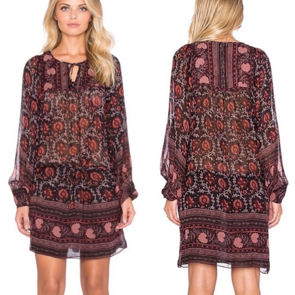 Ulla Johnson Silk Aida Dress in Dark Floral - Picture 2 of 12